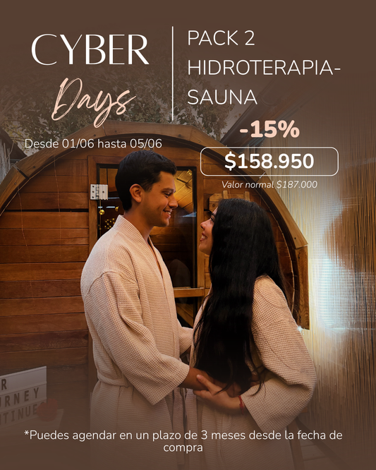 Cyber Days: Pack 2 Hidroterapia-Sauna Dúo