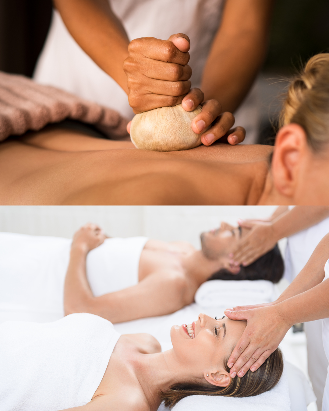 ZEN HARMONY FOR TWO: Masaje con pindas 50 min + Masaje Craneal 30 min (Servicio para 2 personas) (1 hora y 50 min en total)