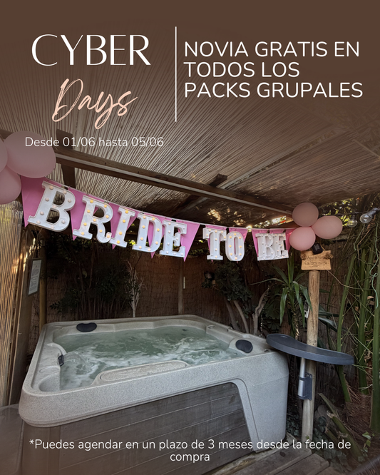 Cyber Days: Novia Gratis en todos nuestros packs grupales! Desde 3 hasta 12 personas