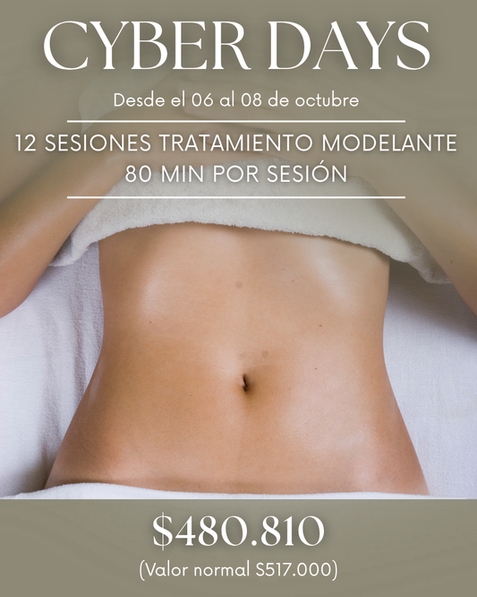 Cyber Days: 12 Sesiones Tratamiento Modelante (80 min por sesión)
