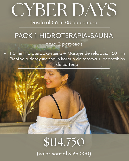 Cyber Days: Pack 1 Hidroterapia-Sauna (2 personas)