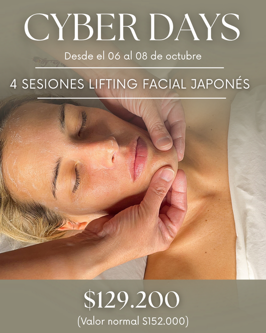 Cyber Days: 4 Sesiones Lifting Facial Japonés (50 min cada sesión)