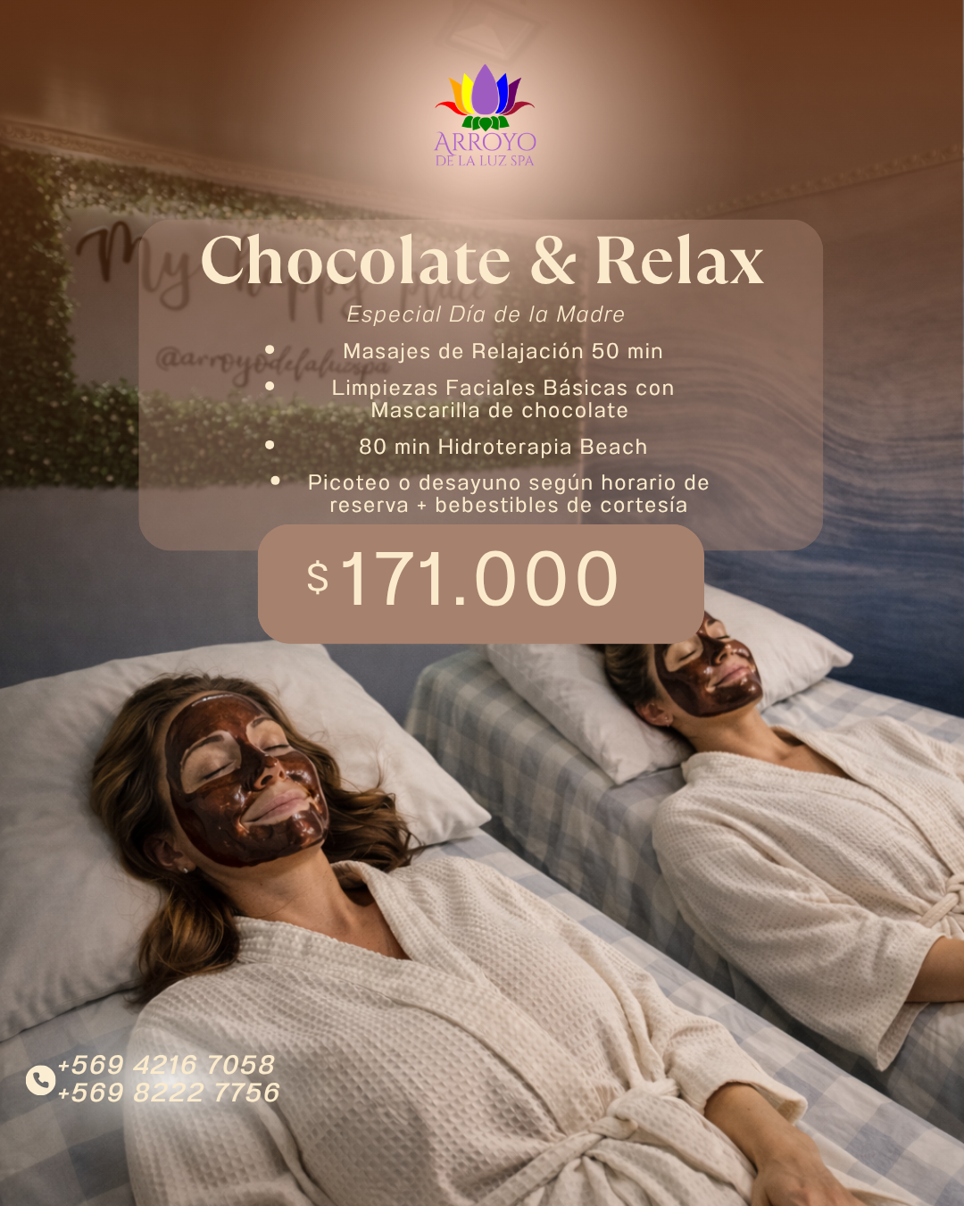 Pack Especial Día de la Madre: Chocolate & Relax Hidroterapia Beach