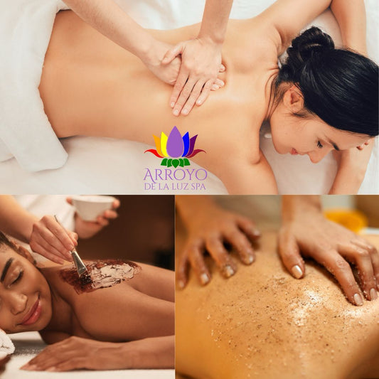 Exfoliación corporal + envolvimiento de café, algas o chocolate + masaje de relajación (3 horas en total)